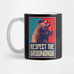 Respect The Groundhog Woodchuck Photo Ground Hog Day Mug